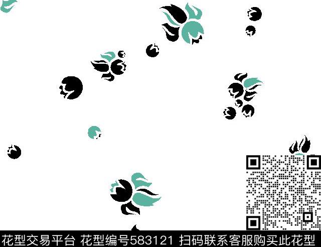 田园小碎花时尚传统印花华亿平台下载（图片编号: 583121） - 瓦栏（Walan）