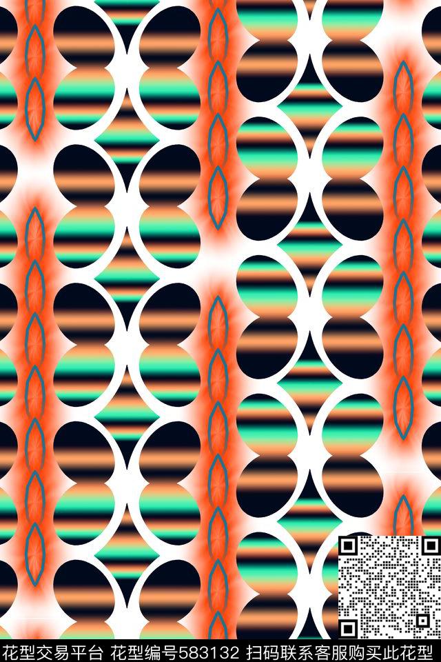 抽象男装渐变传统印花华亿平台下载（图片编号: 583132） - 瓦栏（Walan）