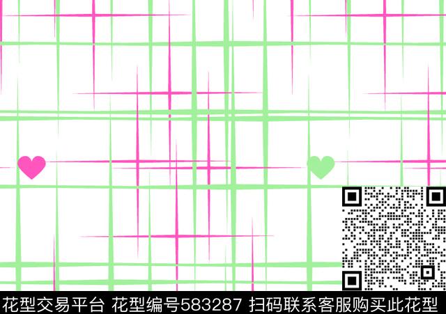 线条简约爱心传统印花华亿平台下载（图片编号: 583287） - 瓦栏（Walan）