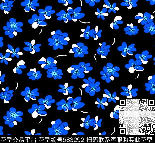 大牌花花朵小花传统印花华亿平台下载（图片编号: 583292） - 瓦栏（Walan）