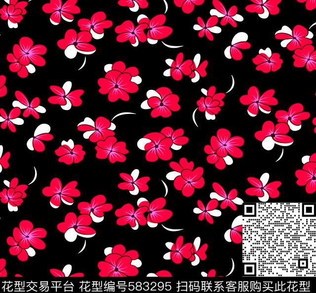 大牌花花朵小花传统印花华亿平台下载（图片编号: 583295） - 瓦栏（Walan）