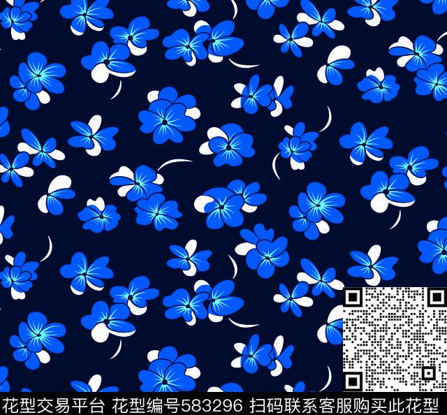 大牌花花朵小花传统印花华亿平台下载（图片编号: 583296） - 瓦栏（Walan）