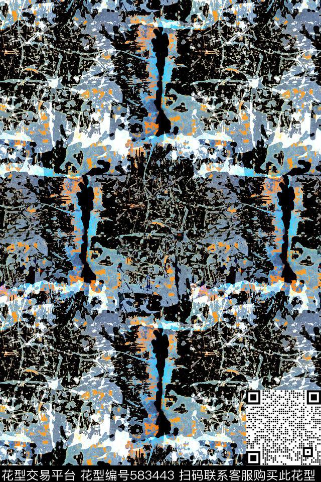 泼溅肌理时尚数码印花华亿平台下载（图片编号: 583443） - 瓦栏（Walan）