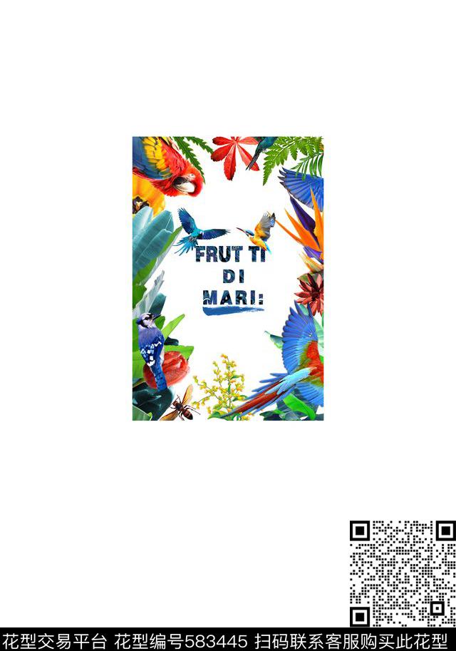 数码印花花鸟数码印花华亿平台下载（图片编号: 583445） - 瓦栏（Walan）