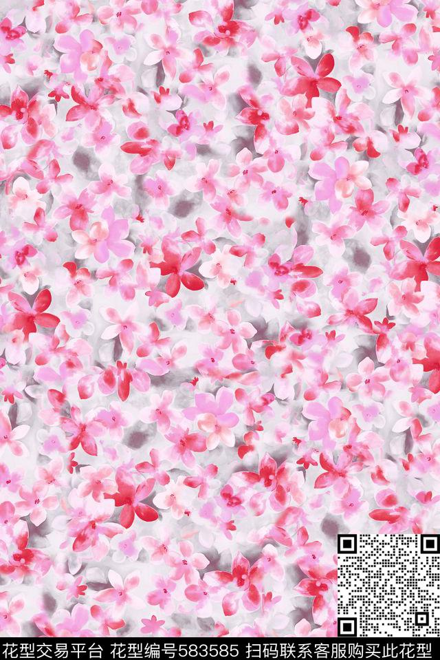 时尚大牌欧美风格花卉时尚数码印花华亿平台下载（图片编号: 583585） - 瓦栏（Walan）