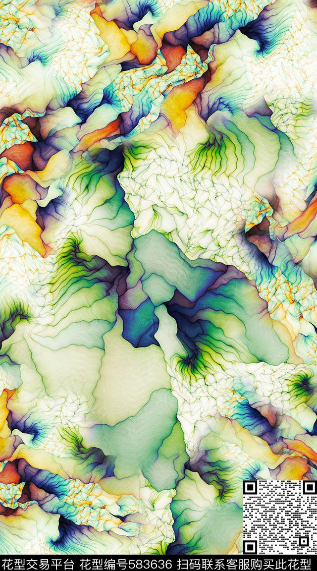 渐变创意线条数码印花华亿平台下载（图片编号: 583636） - 瓦栏（Walan）