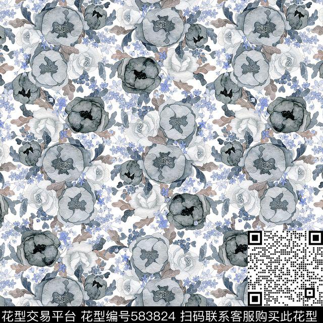 复古印花唯美数码印花华亿平台下载（图片编号: 583824） - 瓦栏（Walan）