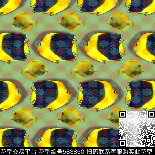 自然风光鱼儿机理底数码印花华亿平台下载（图片编号: 583850） - 瓦栏（Walan）