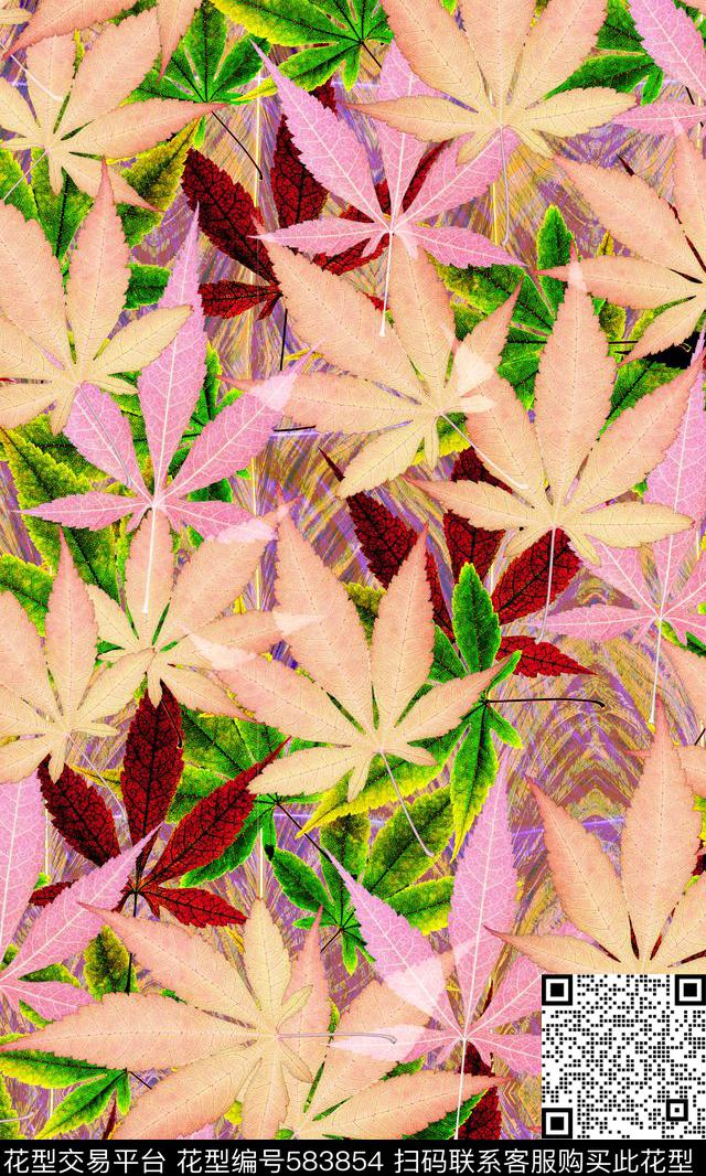 热带雨林风落叶地表机理数码印花华亿平台下载（图片编号: 583854） - 瓦栏（Walan）