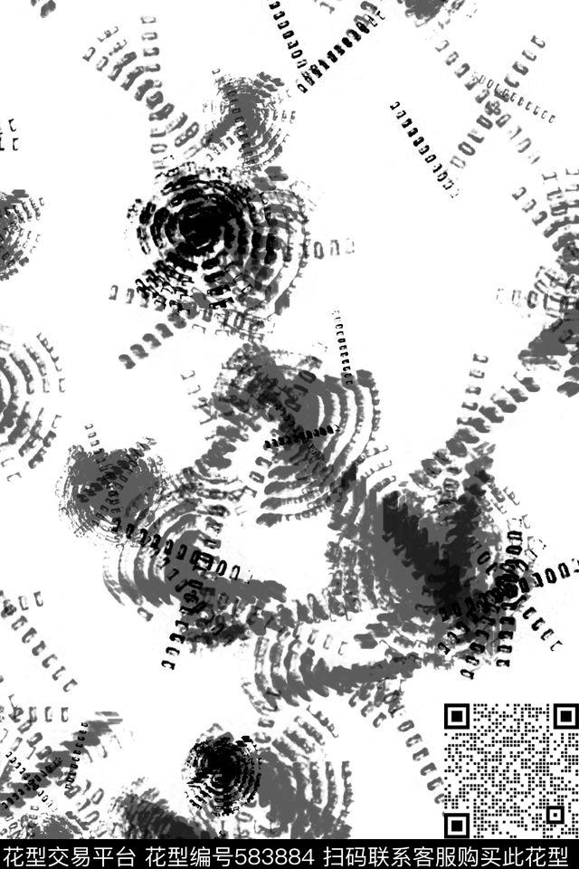 抽象男装纹理传统印花华亿平台下载（图片编号: 583884） - 瓦栏（Walan）