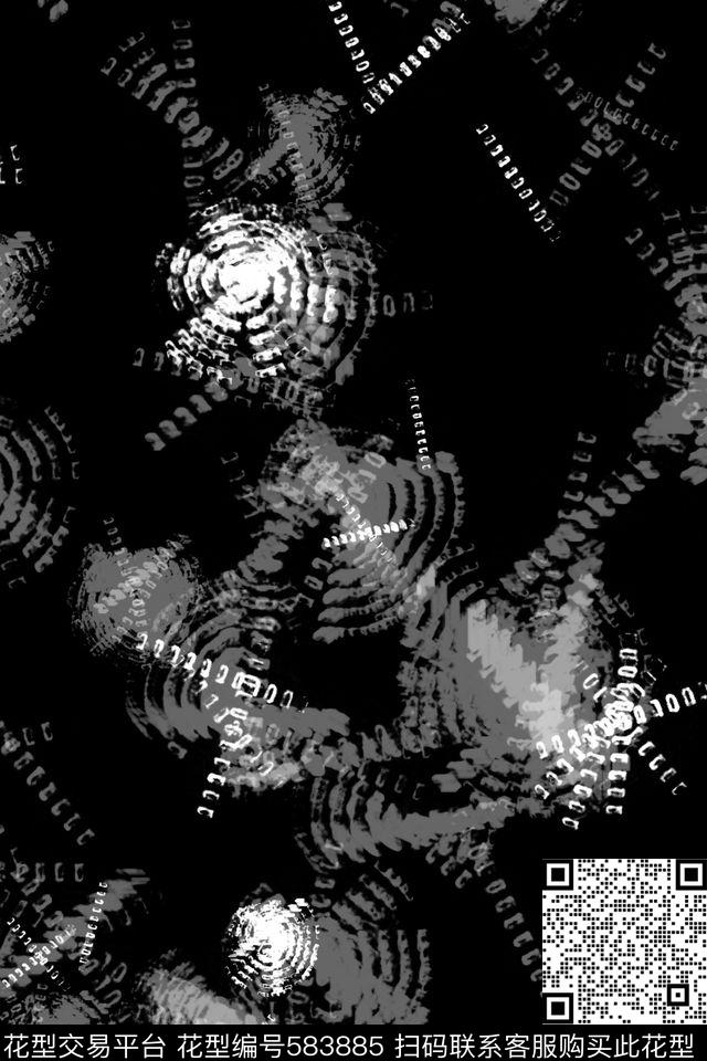 抽象男装纹理传统印花华亿平台下载（图片编号: 583885） - 瓦栏（Walan）