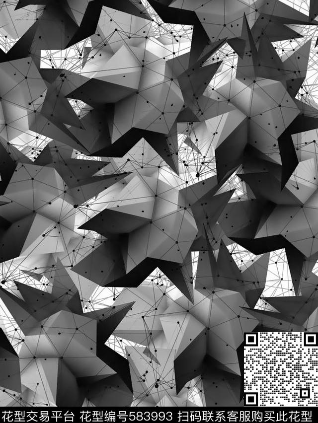 几何多边形拼块玻璃纹理数码印花华亿平台下载（图片编号: 583993） - 瓦栏（Walan）
