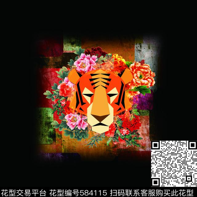 欧美卡通图案创意传统印花华亿平台下载（图片编号: 584115） - 瓦栏（Walan）