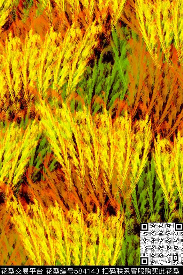 数码华亿平台羽毛裙子数码印花华亿平台下载（图片编号: 584143） - 瓦栏（Walan）