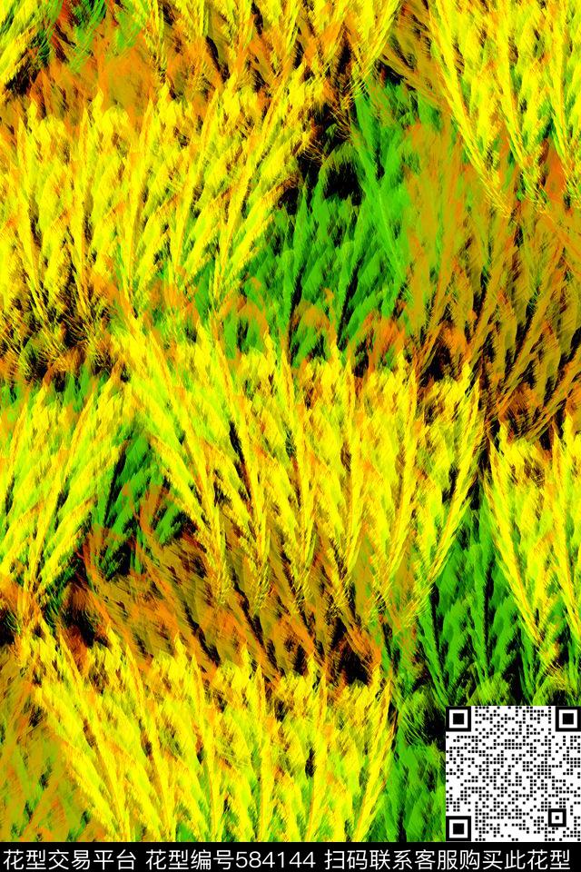 数码华亿平台羽毛裙子数码印花华亿平台下载（图片编号: 584144） - 瓦栏（Walan）