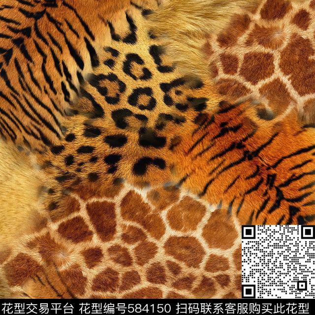 动物纹纹路动物数码印花华亿平台下载（图片编号: 584150） - 瓦栏（Walan）