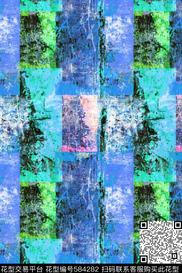 斑驳自然创意数码印花华亿平台下载（图片编号: 584282） - 瓦栏（Walan）