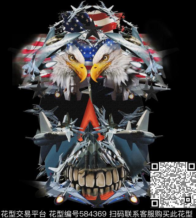 欧美潮牌战斗机数码印花华亿平台下载（图片编号: 584369） - 瓦栏（Walan）