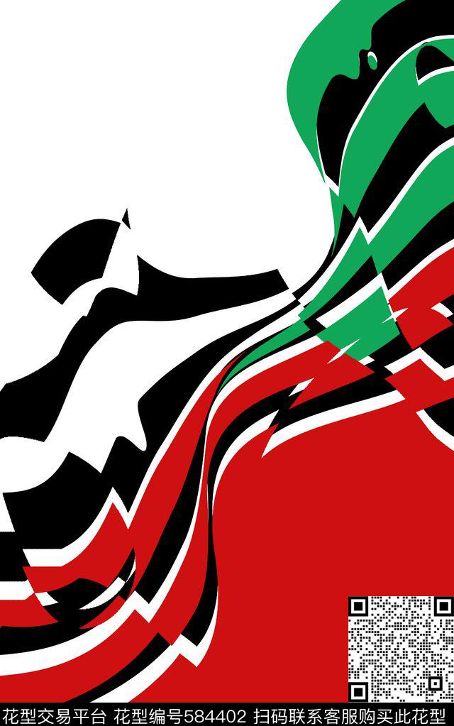 几何色块拼接传统印花华亿平台下载（图片编号: 584402） - 瓦栏（Walan）