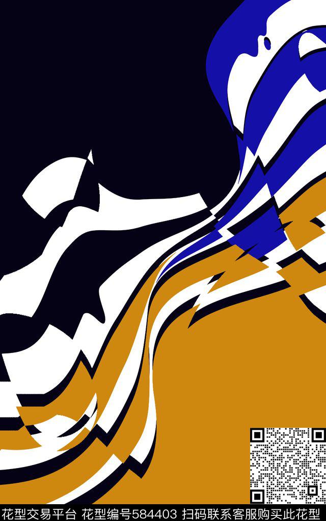 几何色块拼接传统印花华亿平台下载（图片编号: 584403） - 瓦栏（Walan）