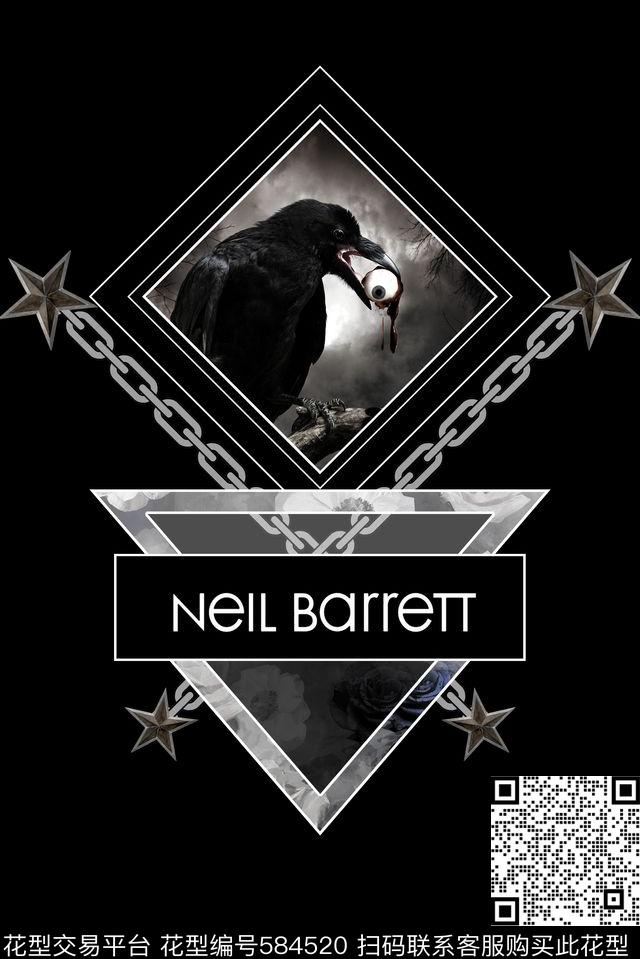 国际大牌潮牌老鹰动物数码印花华亿平台下载（图片编号: 584520） - 瓦栏（Walan）