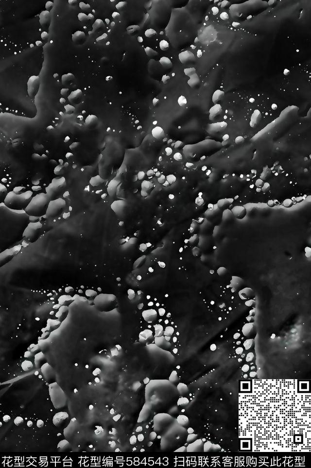 抽象自然水滴纹理数码印花华亿平台下载（图片编号: 584543） - 瓦栏（Walan）