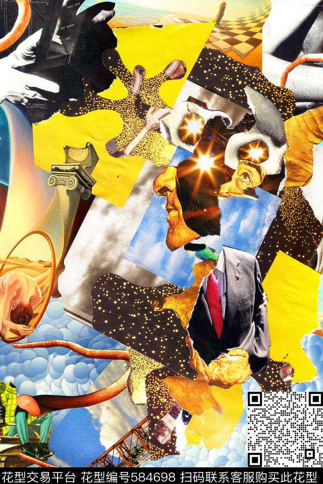 时尚未来数码拼贴数码印花华亿平台下载（图片编号: 584698） - 瓦栏（Walan）