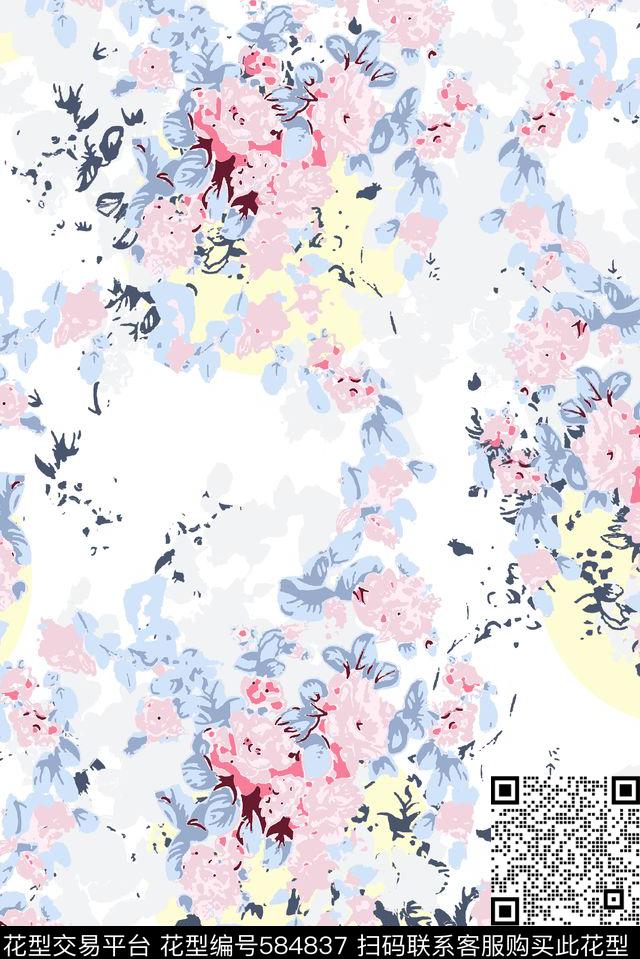 清新小碎花沙发数码印花华亿平台下载（图片编号: 584837） - 瓦栏（Walan）