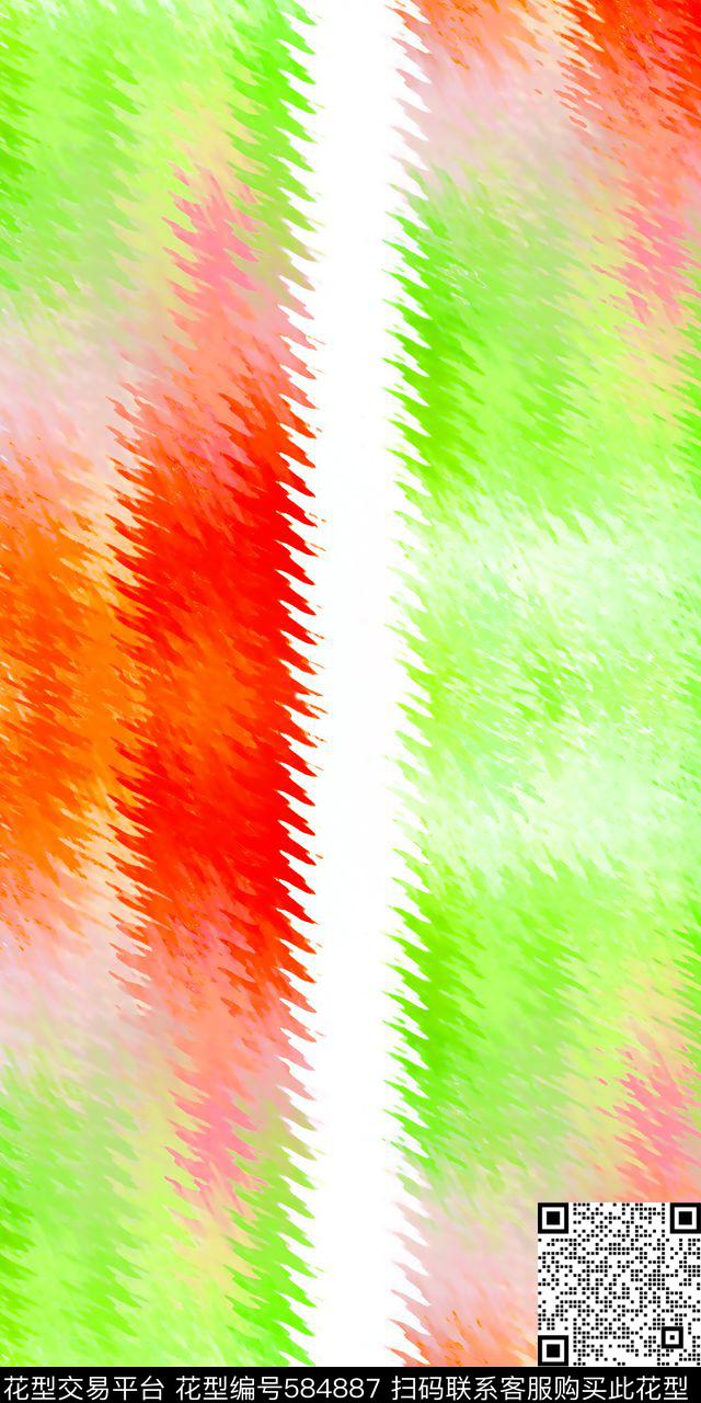 时尚潮流彩色纹理彩色条纹数码印花华亿平台下载（图片编号: 584887） - 瓦栏（Walan）