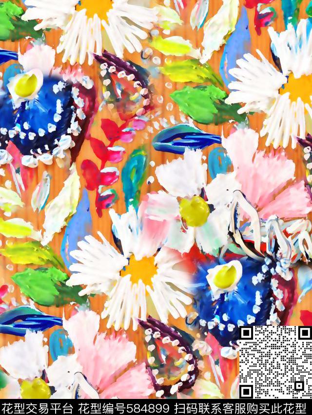 抽象几何清爽梦幻艺术平底立体手绘满版最新高清数码蕾丝民族中国风绣花珠宝肌理时尚潮

流大牌复古欧美风抽象手绘水彩花卉数码印花华亿平台下载（图片编号: 584899） - 瓦栏（Walan）