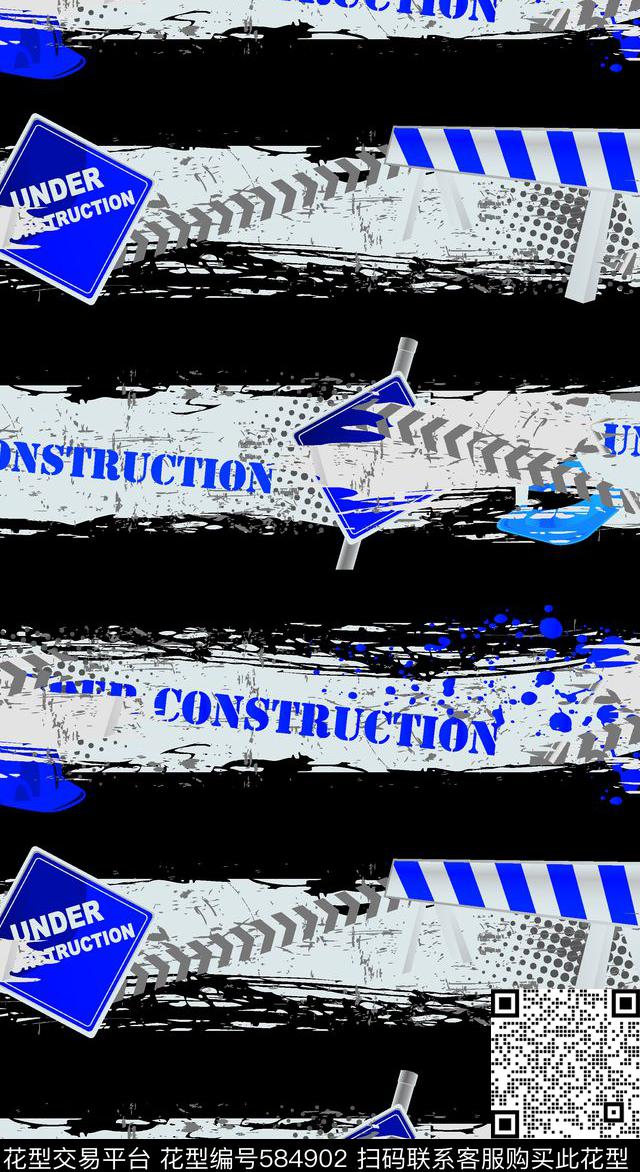 抽象纹理几何数码印花华亿平台下载（图片编号: 584902） - 瓦栏（Walan）