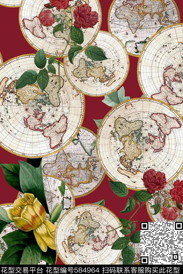 欧式休闲卫衣华亿平台抽象数码印花华亿平台下载（图片编号: 584964） - 瓦栏（Walan）