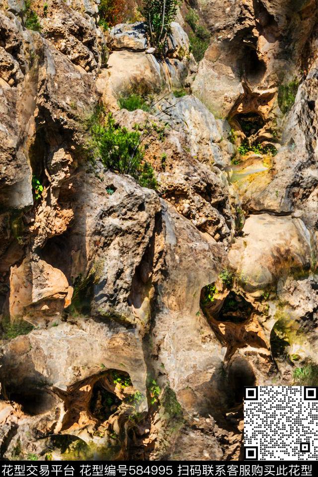 潮流时尚大牌矿石肌理数码印花华亿平台下载（图片编号: 584995） - 瓦栏（Walan）