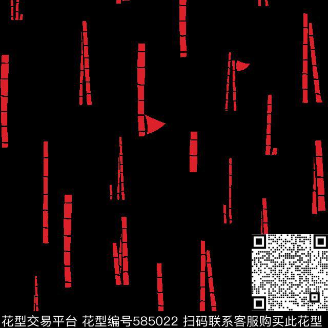 2016春夏简洁竹干几何传统印花华亿平台下载（图片编号: 585022） - 瓦栏（Walan）