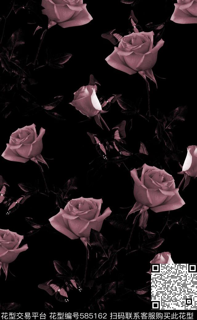 黑白格调潮流时尚大牌女装连衣裙数码印花华亿平台下载（图片编号: 585162） - 瓦栏（Walan）