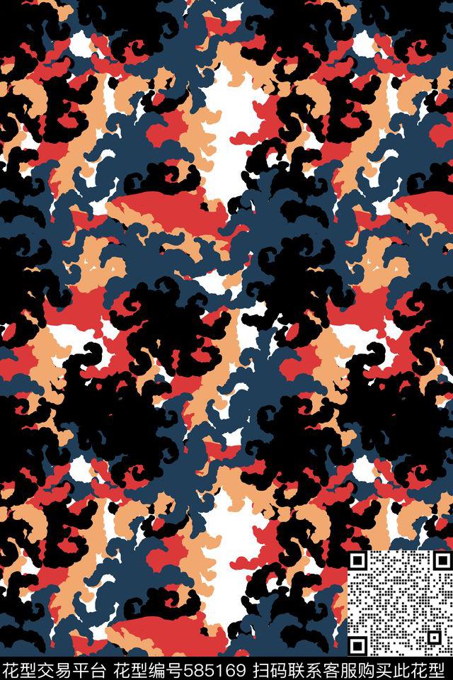 斑驳时尚前卫。传统印花华亿平台下载（图片编号: 585169） - 瓦栏（Walan）