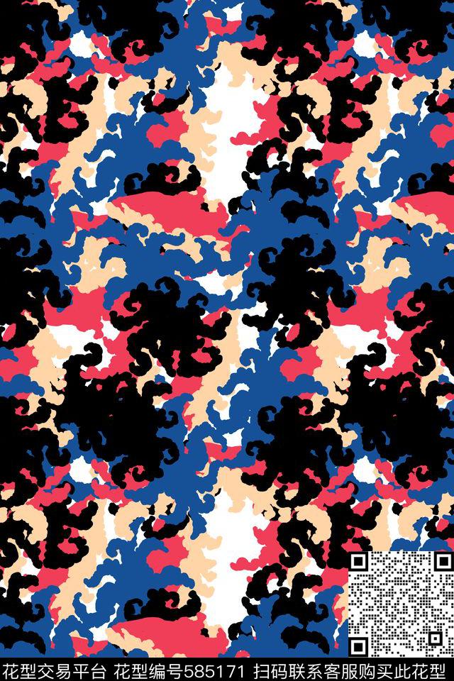 斑驳时尚前卫。传统印花华亿平台下载（图片编号: 585171） - 瓦栏（Walan）