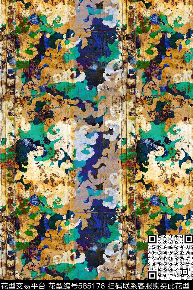 原创创意抽象数码印花华亿平台下载（图片编号: 585176） - 瓦栏（Walan）