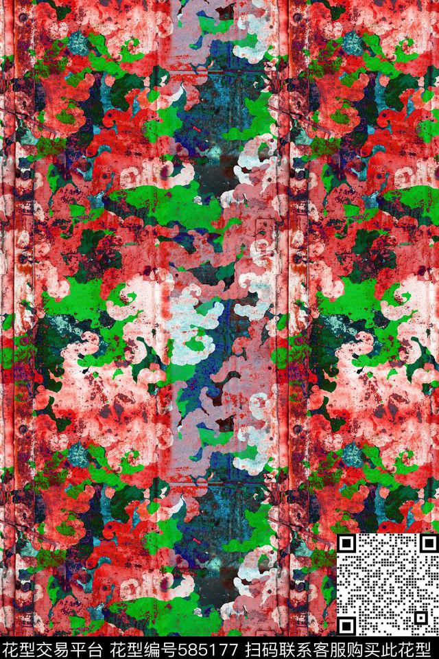 原创创意抽象数码印花华亿平台下载（图片编号: 585177） - 瓦栏（Walan）