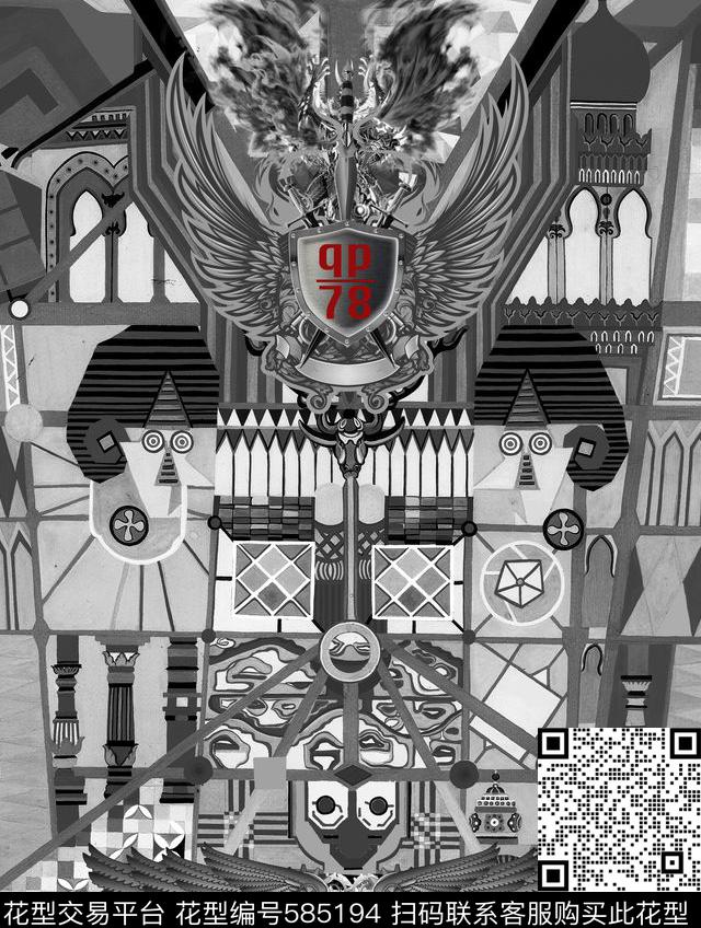 潮流男装数码印花华亿平台下载（图片编号: 585194） - 瓦栏（Walan）