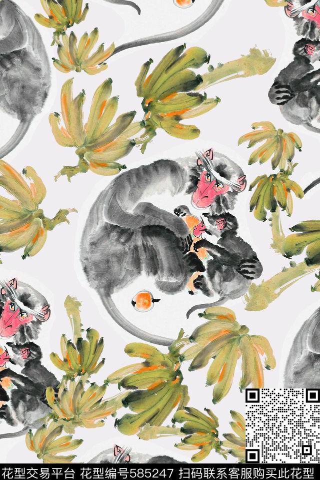 动物数码印花华亿平台下载（图片编号: 585247） - 瓦栏（Walan）