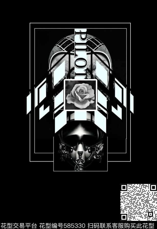 休闲风格玫瑰花定位男装华亿平台数码印花华亿平台下载（图片编号: 585330） - 瓦栏（Walan）