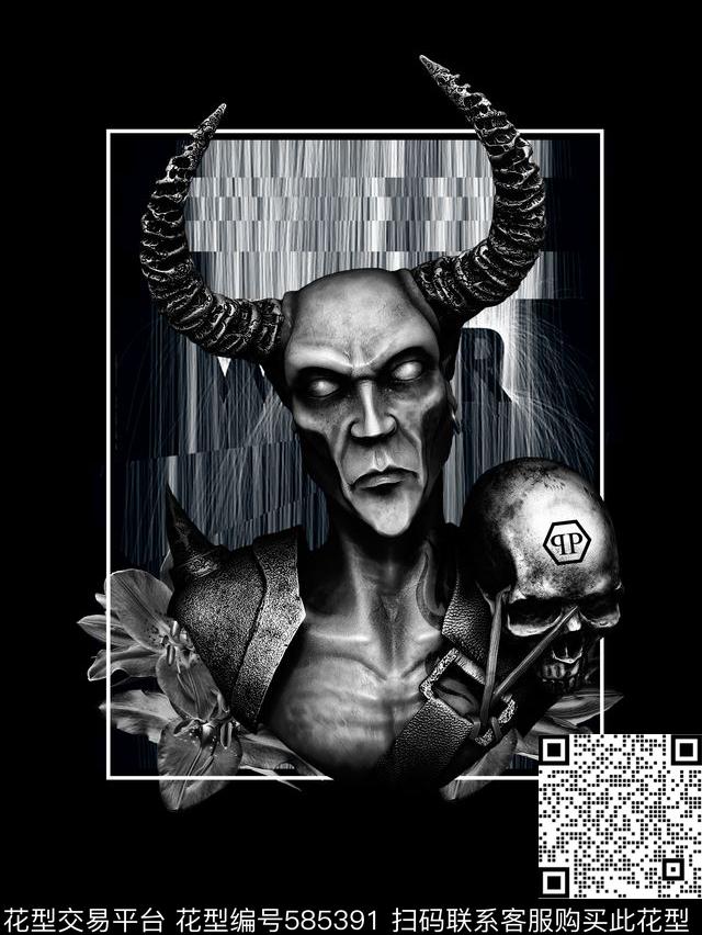 休闲风牛角PP菲利普数码印花华亿平台下载（图片编号: 585391） - 瓦栏（Walan）