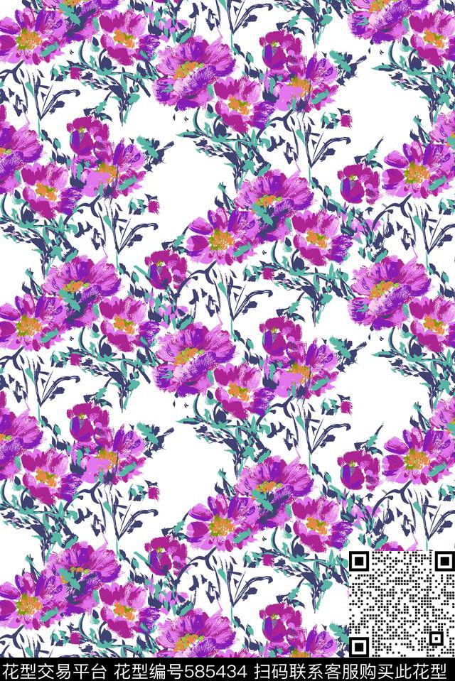 小碎花数码印花华亿平台下载（图片编号: 585434） - 瓦栏（Walan）