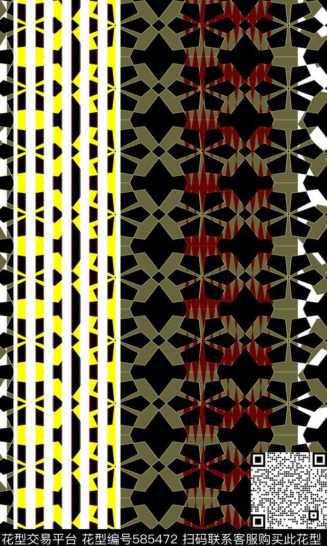 几何风格条纹色块不规则图案传统印花华亿平台下载（图片编号: 585472） - 瓦栏（Walan）