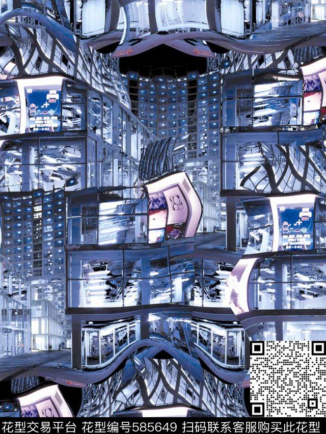 复古建筑男装华亿平台数码印花华亿平台下载（图片编号: 585649） - 瓦栏（Walan）