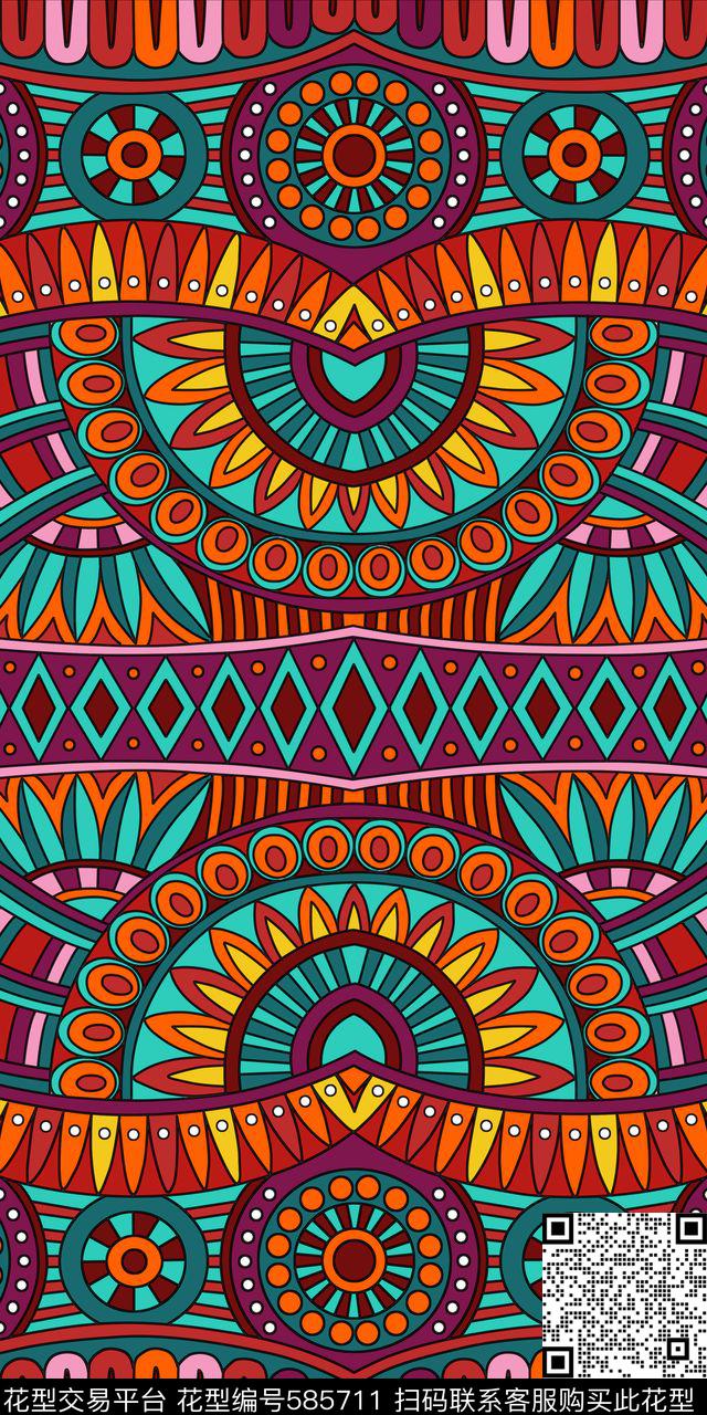 几何传统印花华亿平台下载（图片编号: 585711） - 瓦栏（Walan）