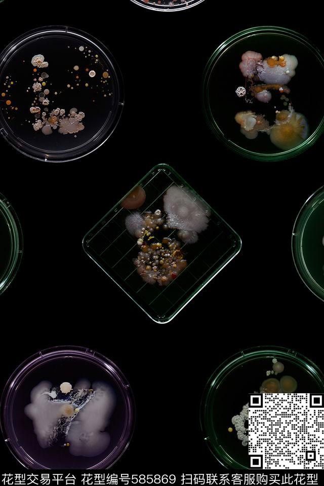 欧美大牌风格细菌时尚数码印花华亿平台下载（图片编号: 585869） - 瓦栏（Walan）
