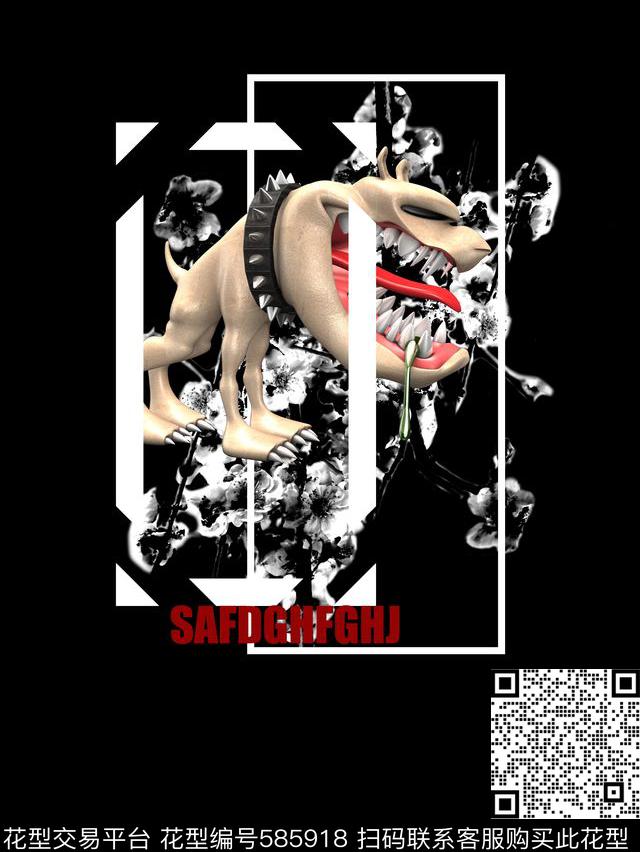 欧美大牌风格动物3D数码印花华亿平台下载（图片编号: 585918） - 瓦栏（Walan）