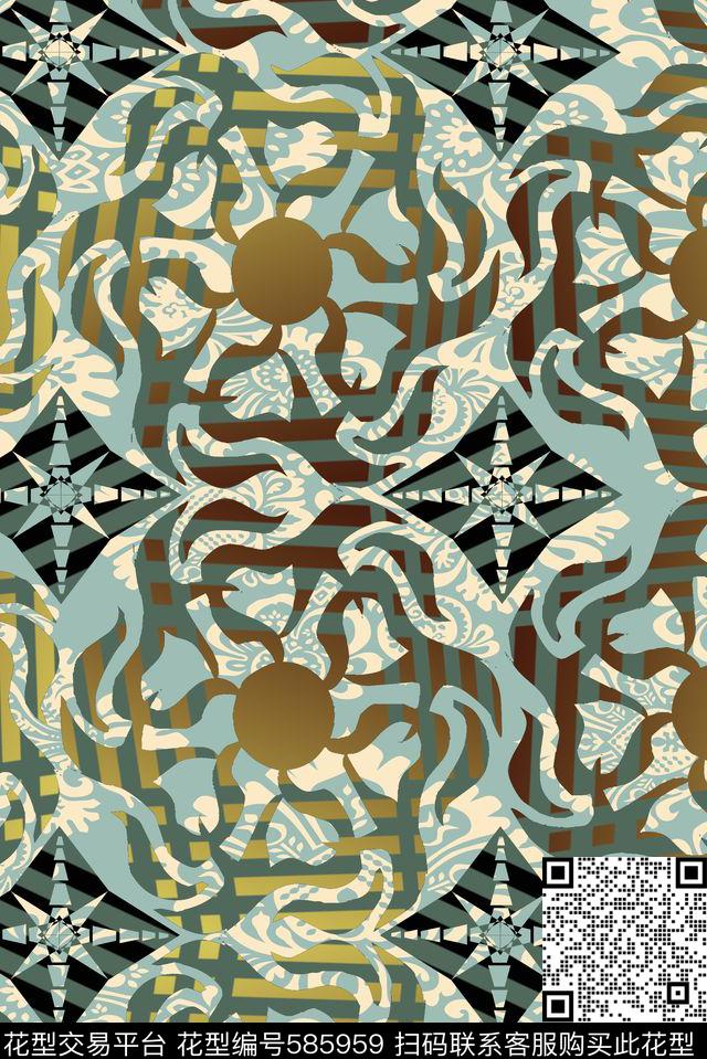 零点--传统零点--男装民族风传统印花华亿平台下载（图片编号: 585959） - 瓦栏（Walan）